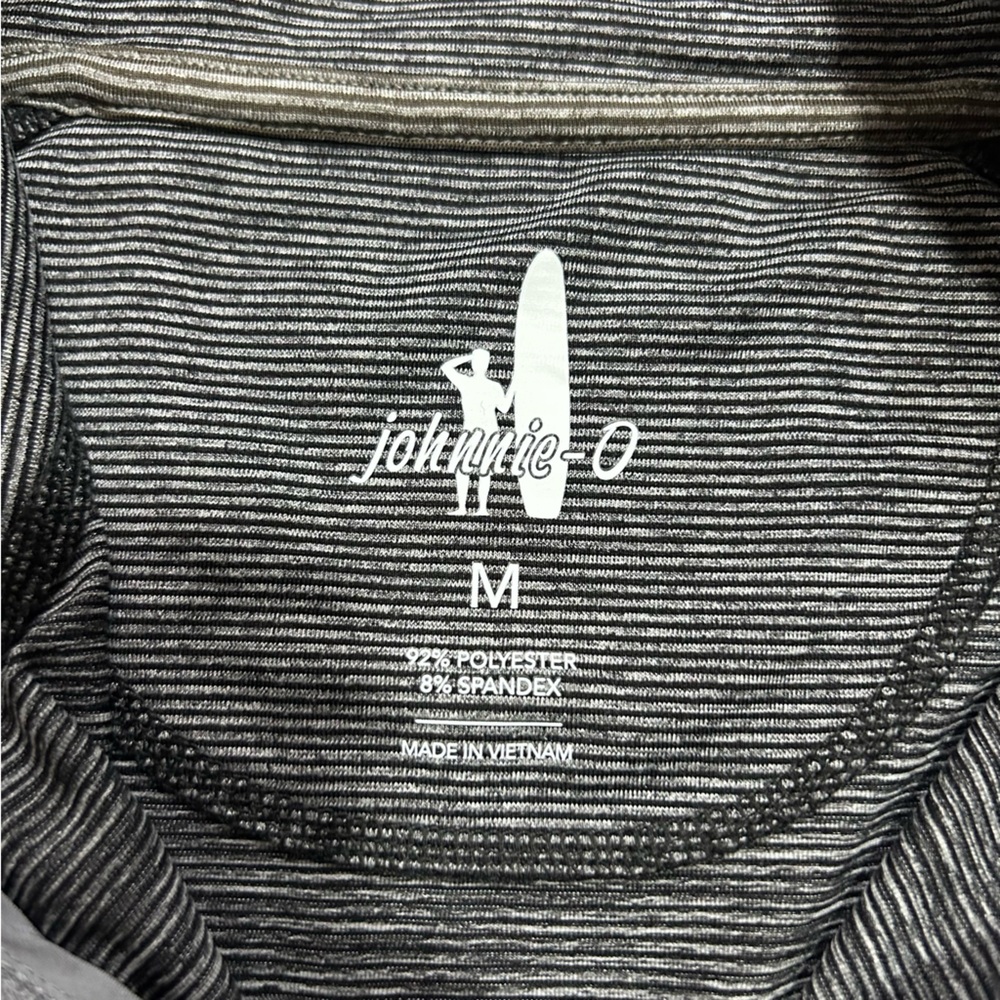 johnnie-O Charcoal Zip-Up Sweater with Orange Detail - Picture 2 of 5